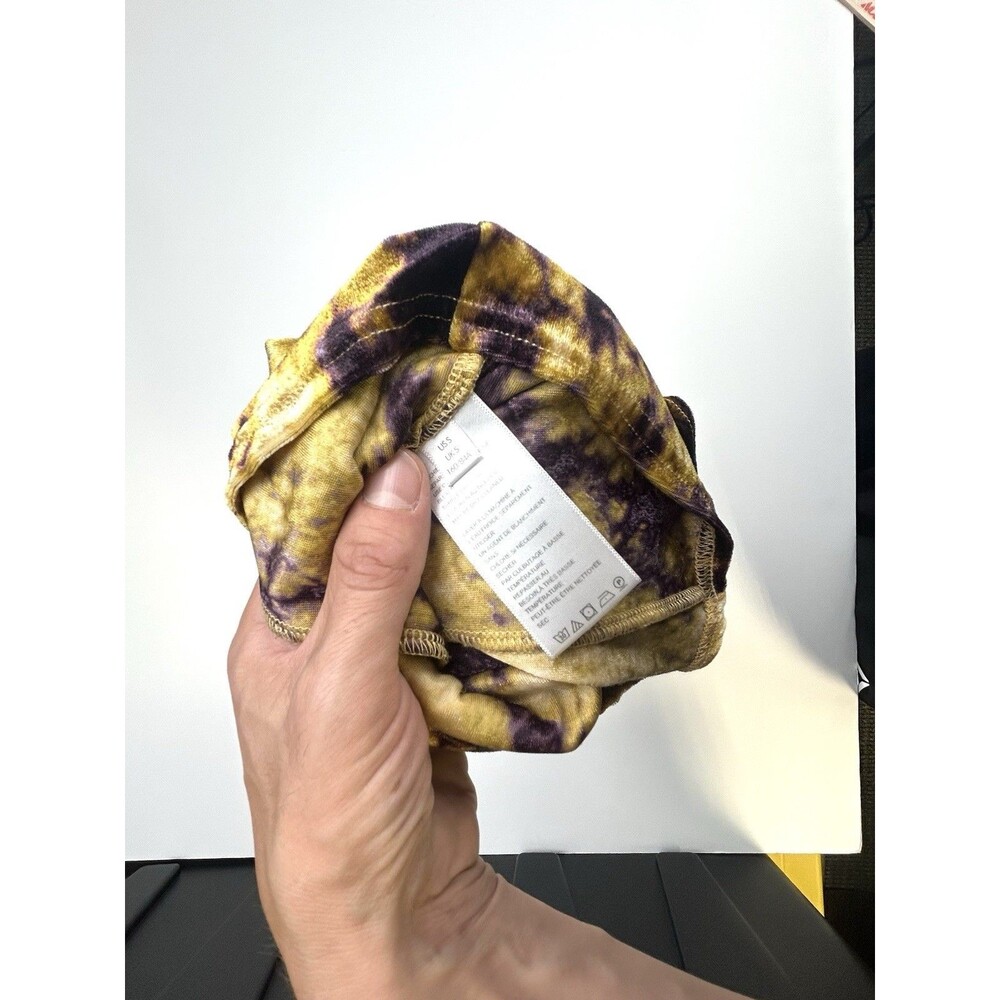 Urban Outfitters Mini Dress | Women's S | Gold Purple Tie Dye Velvet Strappy - Picture 10 of 10